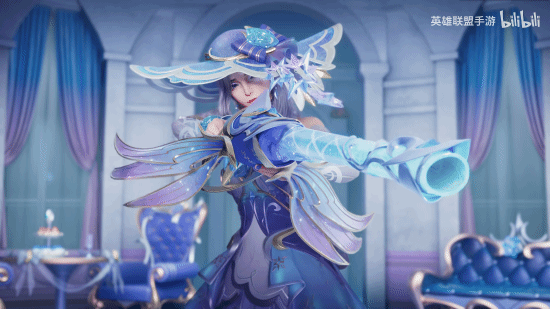 《LOL手游》女警水晶玫瑰皮肤展示：优雅致命的淑女[图2]